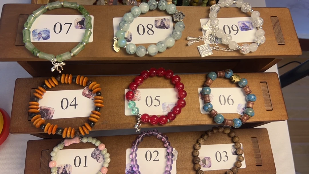 铜合金琉璃手链 手工DIY饰品手串琉璃陶瓷木质珠直播间转盘专拍