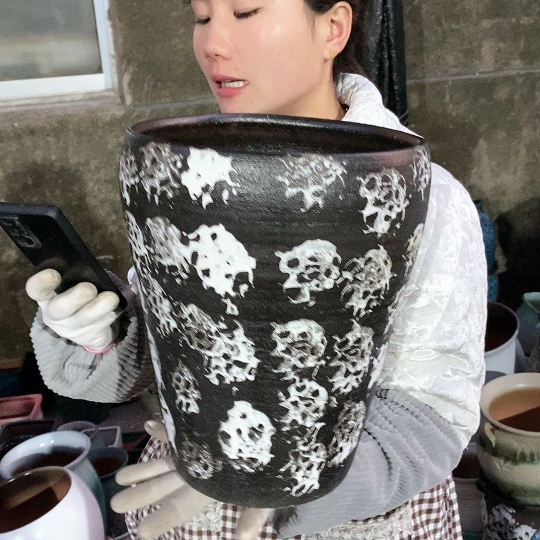 紫砂花盆正品口25高31
