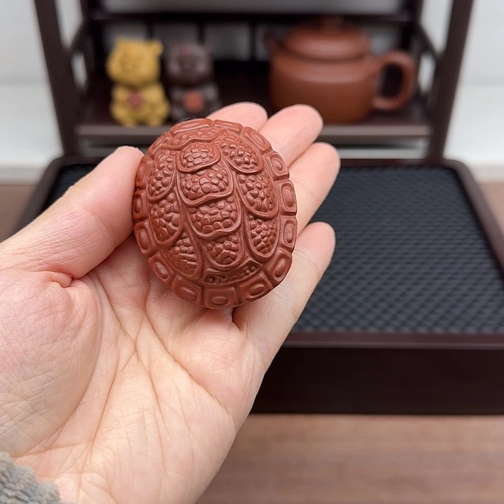 茶案朱泥富甲天下手把件