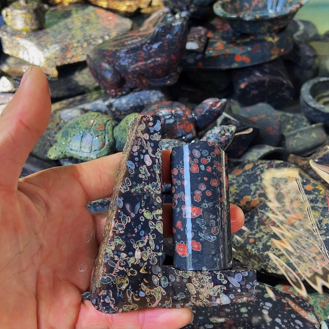 梅花玉鱼缸石茶周边微瑕不退不换