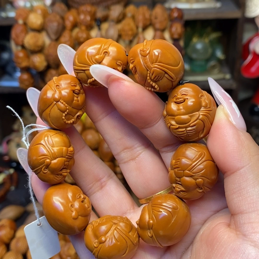 橄榄核手串/手链铁核光背弥勒