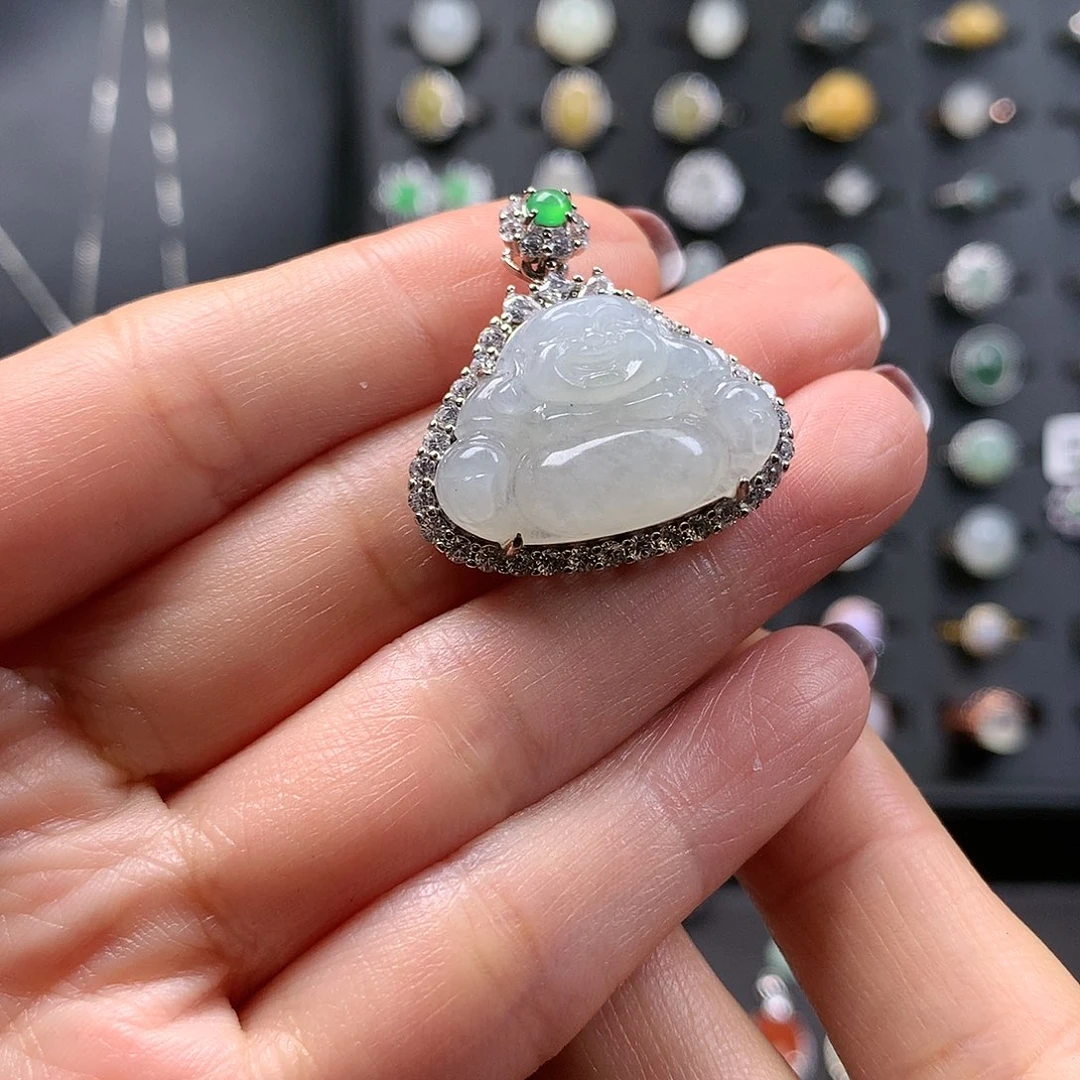 翡翠颈饰银S925镶嵌111111