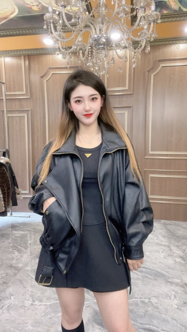 冬季新品设计长款高档轻奢女外套时尚百搭韩版-28213