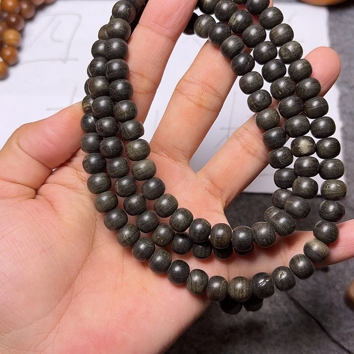 手串/手链檀香木老山檀香土埋阴沉7/8/108沉水瑕疵珠