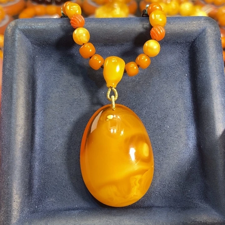 蜜蜡颈饰未镶嵌蜜蜡