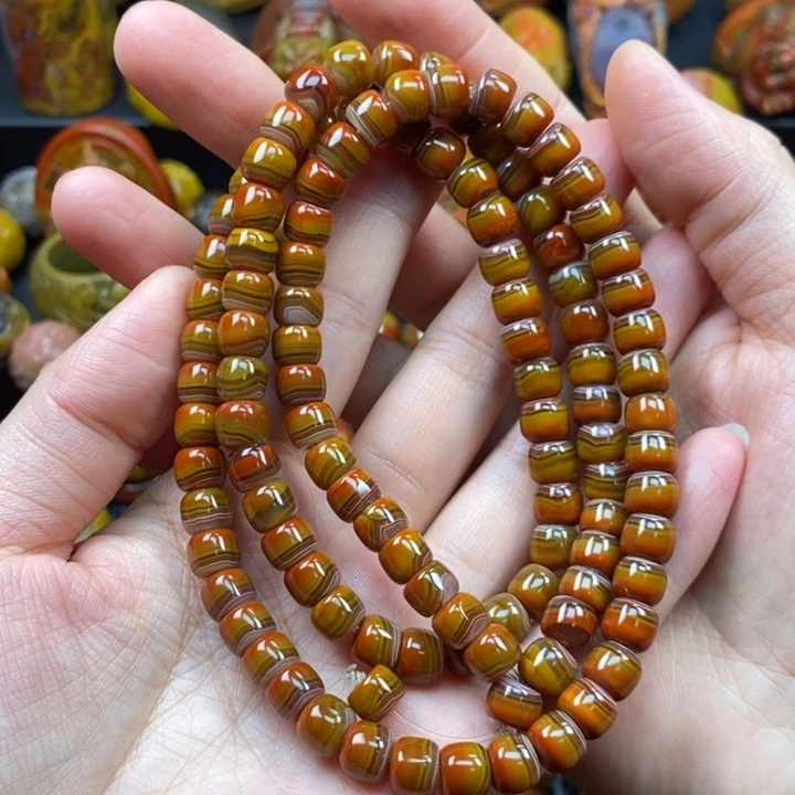 玛瑙/玉髓未镶嵌项链战国红项链