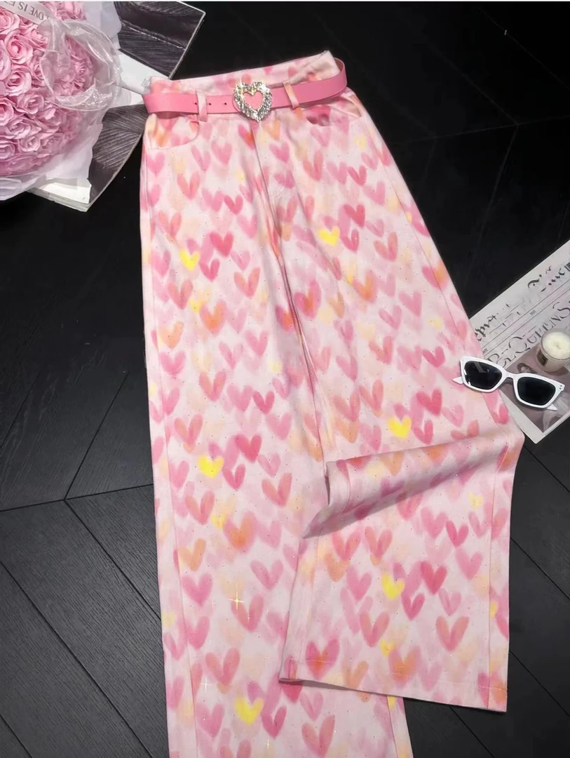 淑雅阁服饰 夏薄款高腰宽松垂坠感休闲裤时尚百搭4888