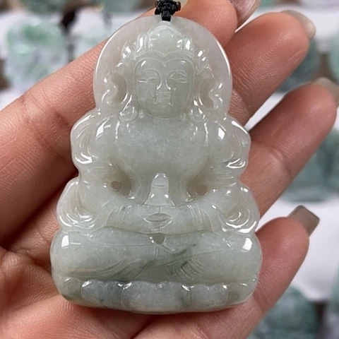 翡翠颈饰未镶嵌观音福利