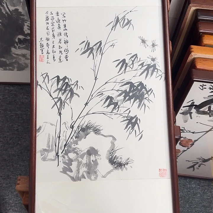 诗***.国画郑志超精品带框3366
