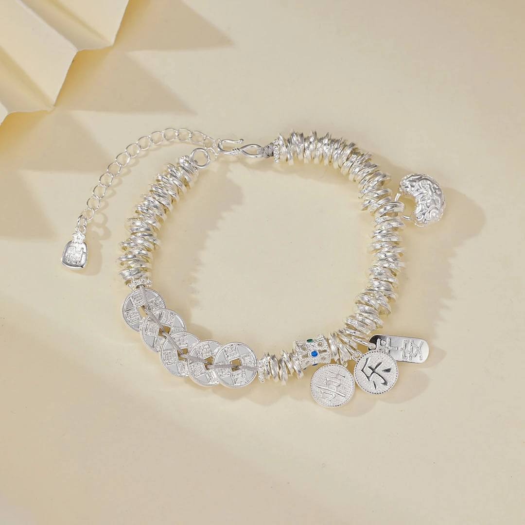 盘缠手链五帝钱手饰平安喜乐高级感中式气质时尚百搭甜美