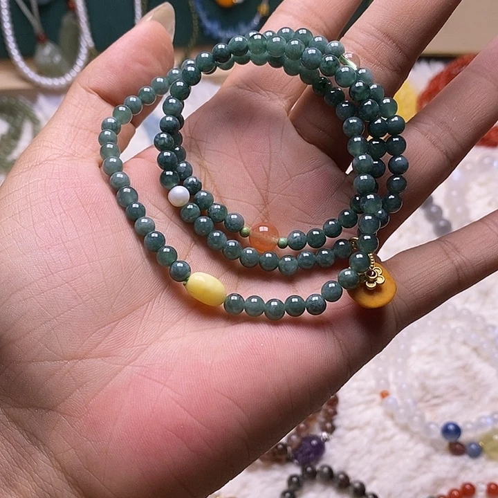 合金手链翡翠翡翠三圈