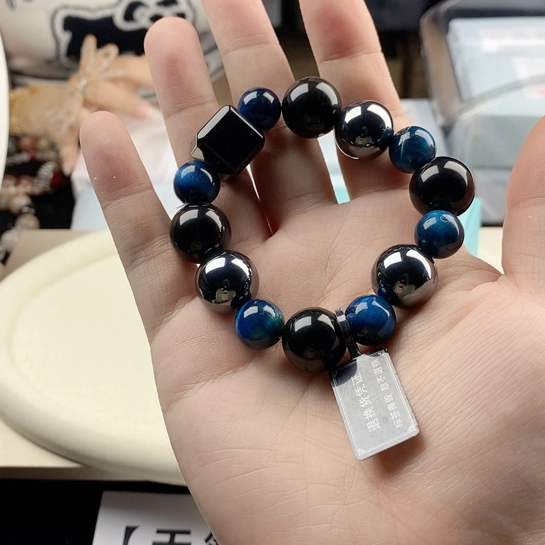 水晶银S925镀金镶嵌手链