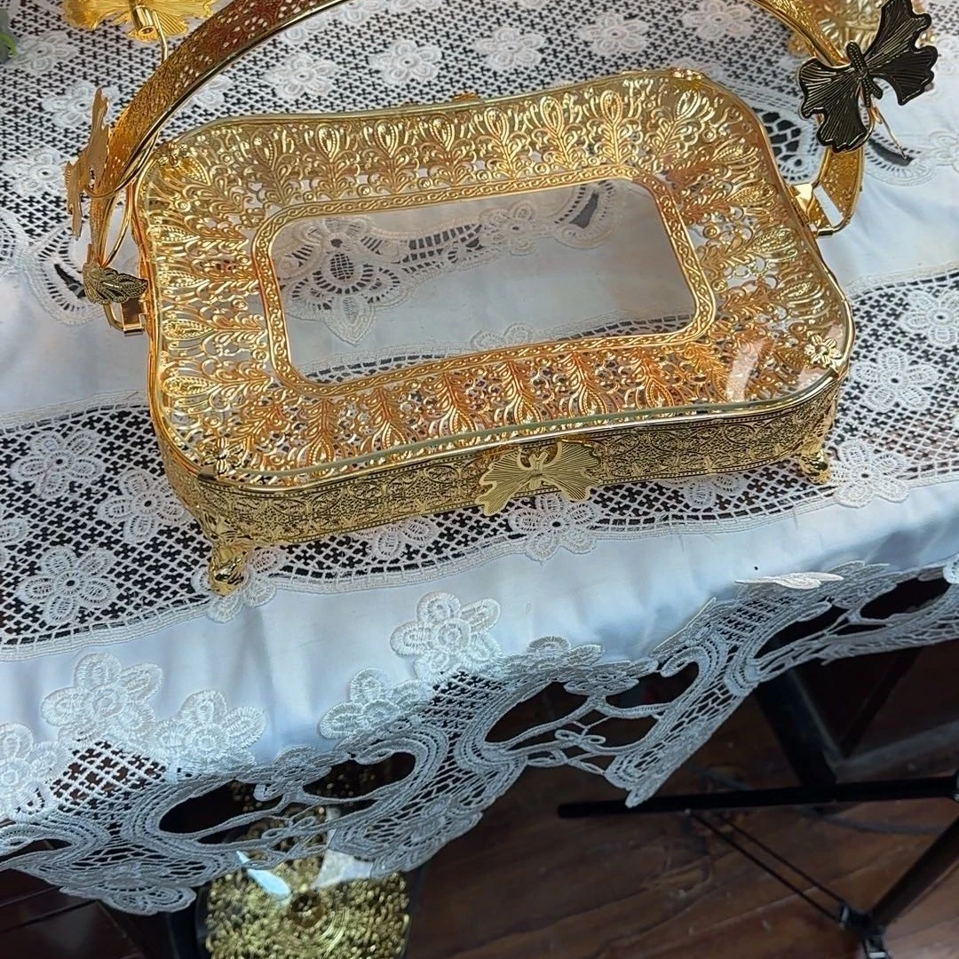 1463在家用款式中式金色轻奢果盘