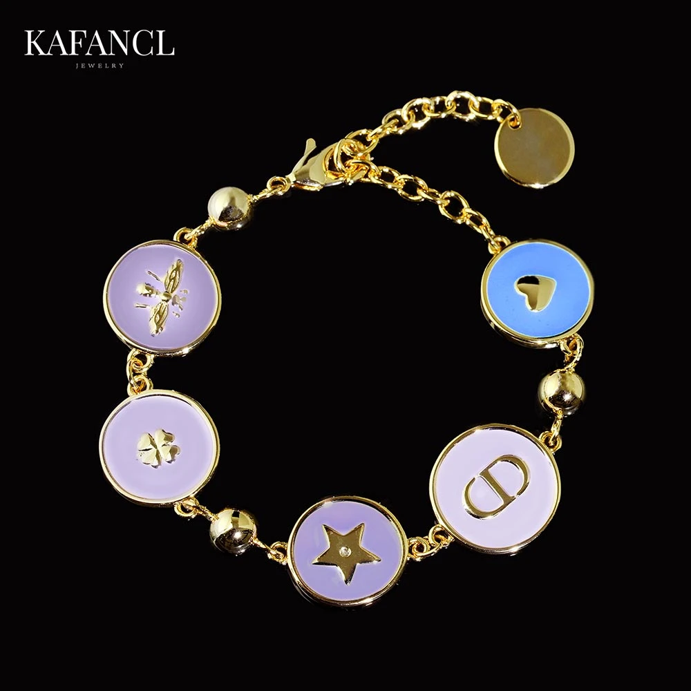 红楼 镀K金 幻彩星语多巴胺蜜蜂手链 ZF-C270