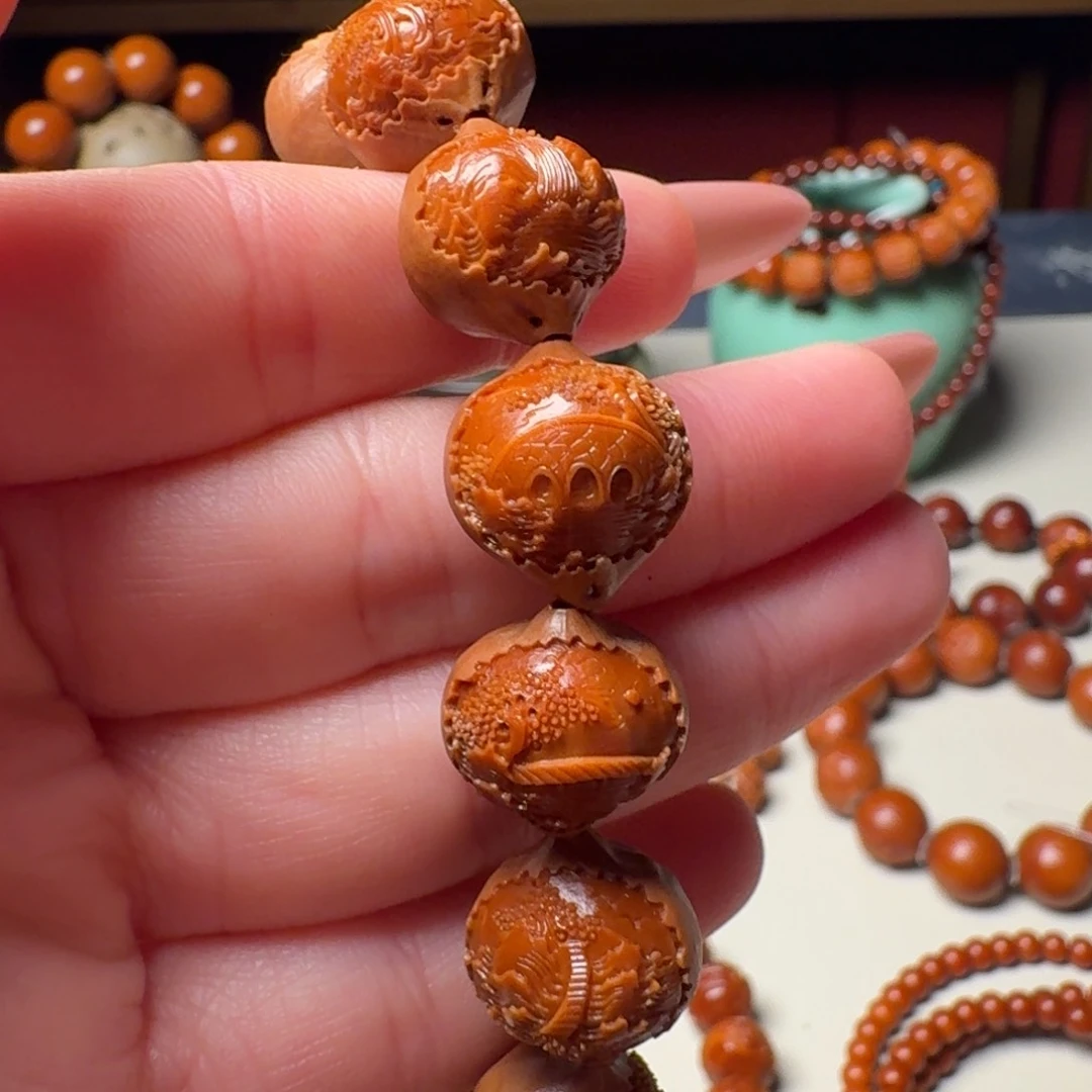 橄榄核手串/手链手工风景