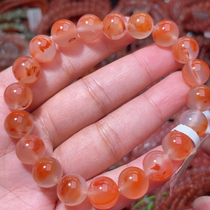 南红玛瑙未镶嵌飘花多圈10+