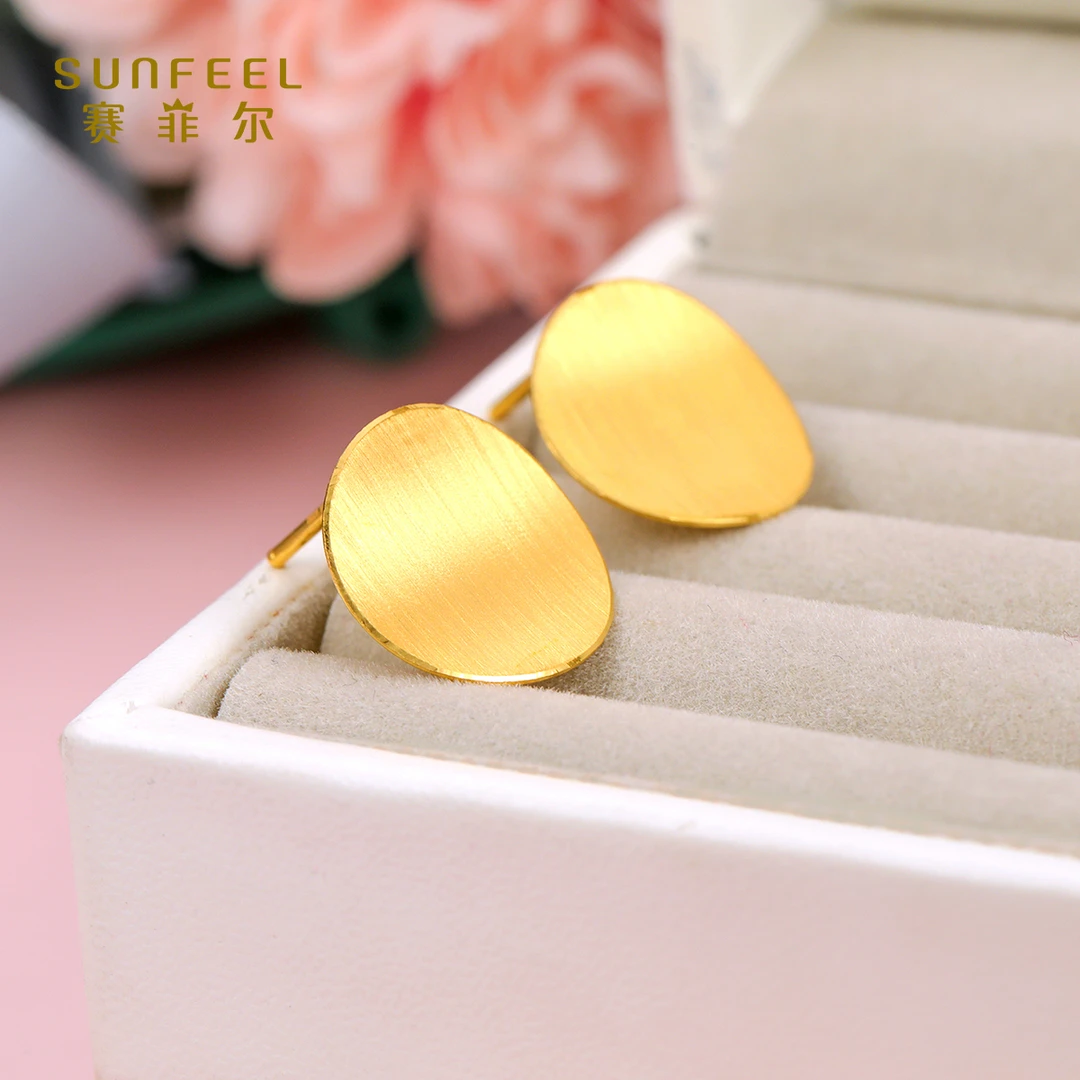 SUNFEEL/赛菲尔【二十三店】足金焦点系列耳钉RCA00160/HR010381-1