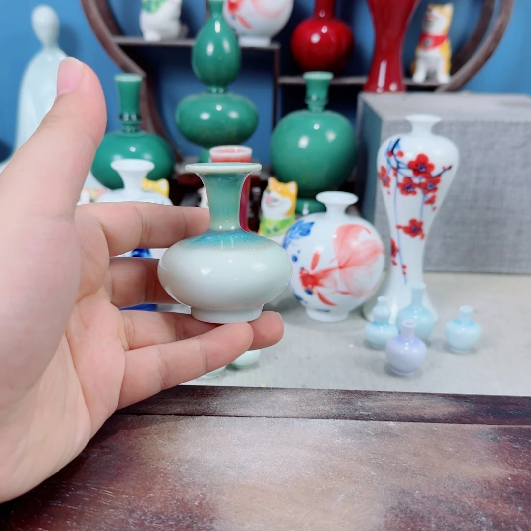 陶瓷手工小花器摆件