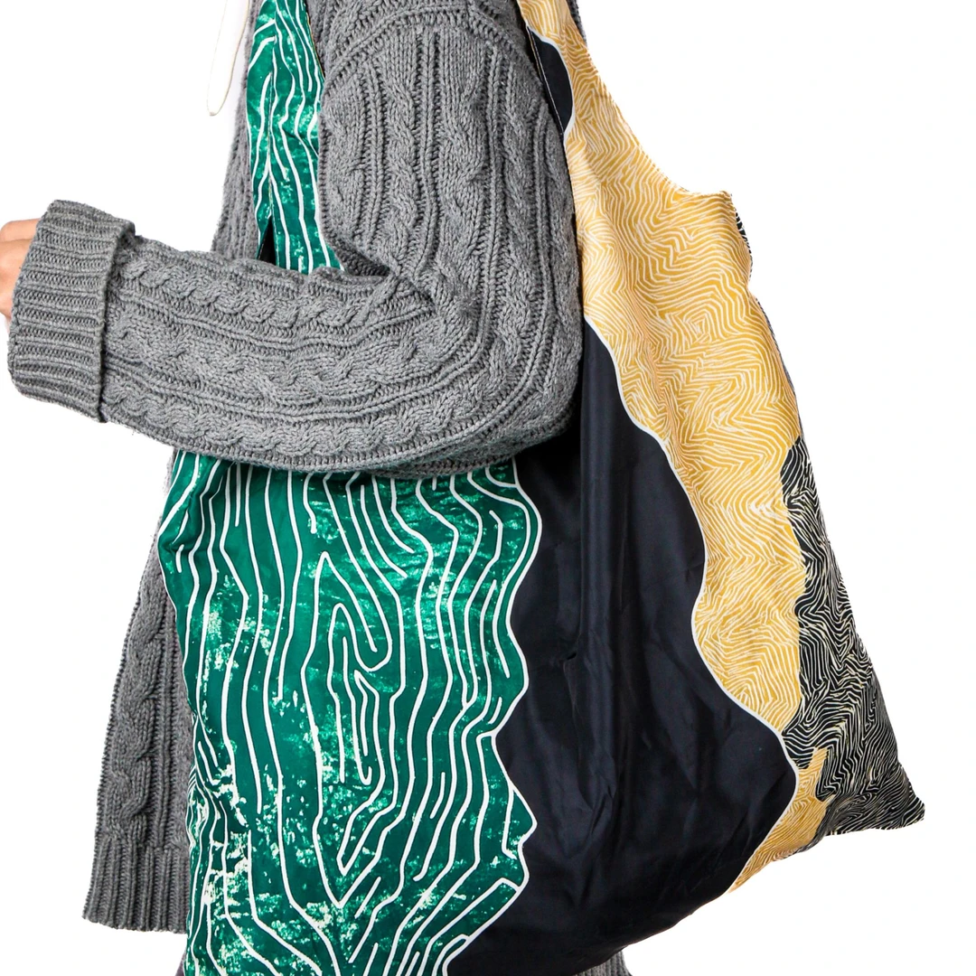 无则艺【妈咪包】玄墨新款大容量布单肩手提包旅行中国风