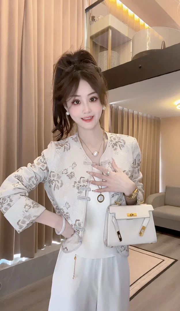 【金枝玉叶】春季新款富态感复古优雅长袖国风宽松女装外套