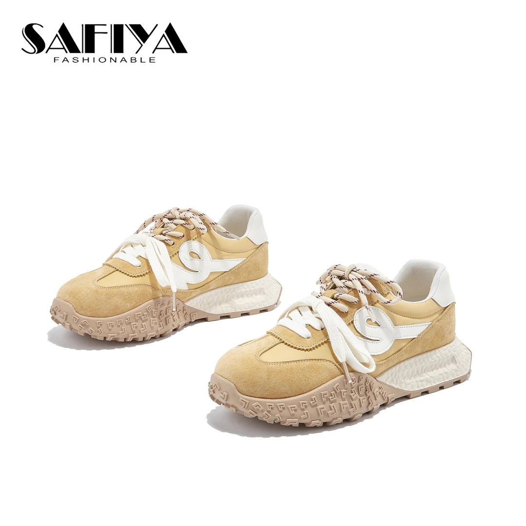 索菲娅Safiya2025夏款系带百搭时尚休闲阿甘鞋女SFD1111A36