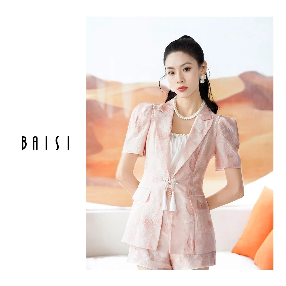 洋气时尚衣服短袖西装西服外套女气质修身显瘦轻熟风职业正装夏季