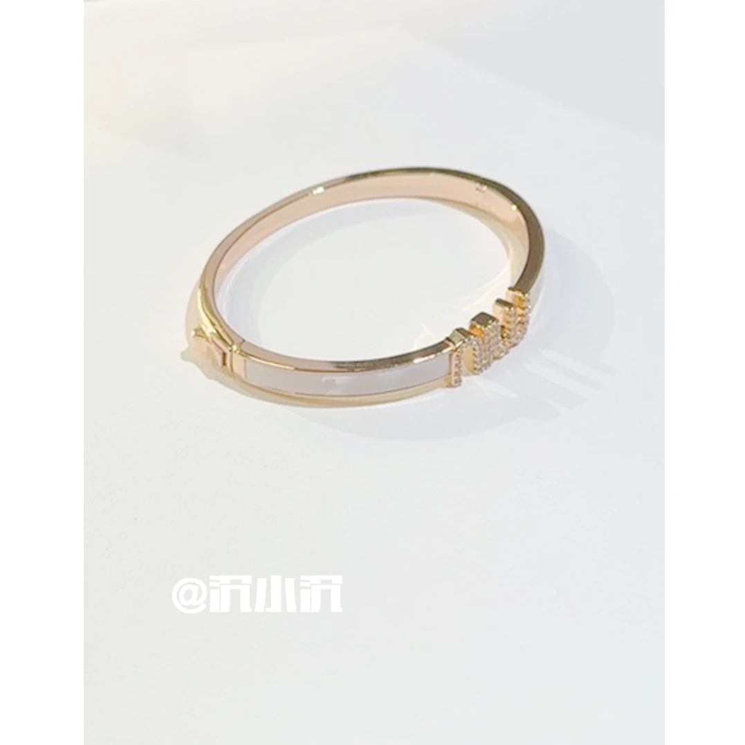 铜合金手镯  【M贝贝手镯M29】甜美字母气质百搭法式手镯