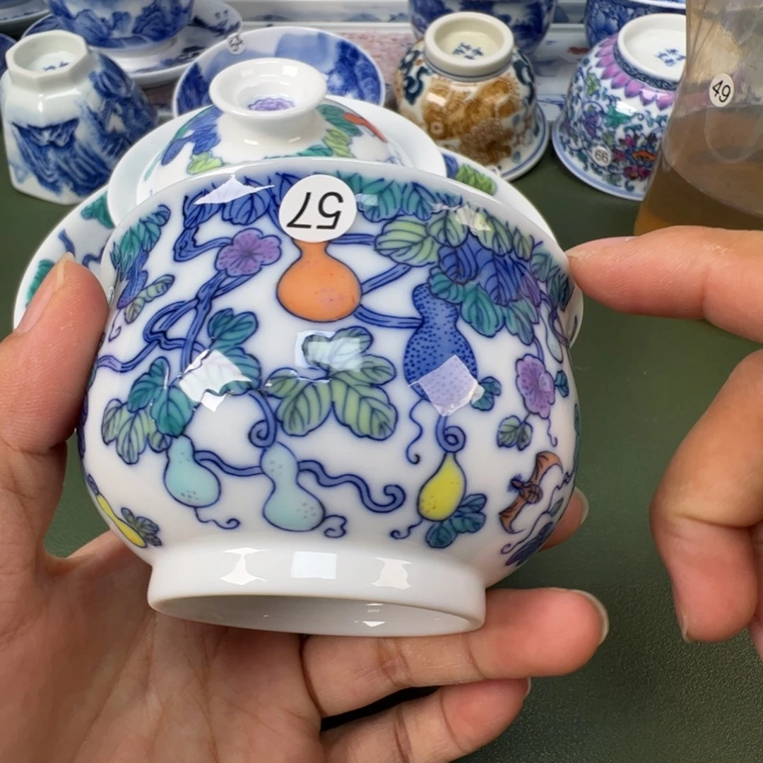 景德镇纯手工纯手绘茶具木木57