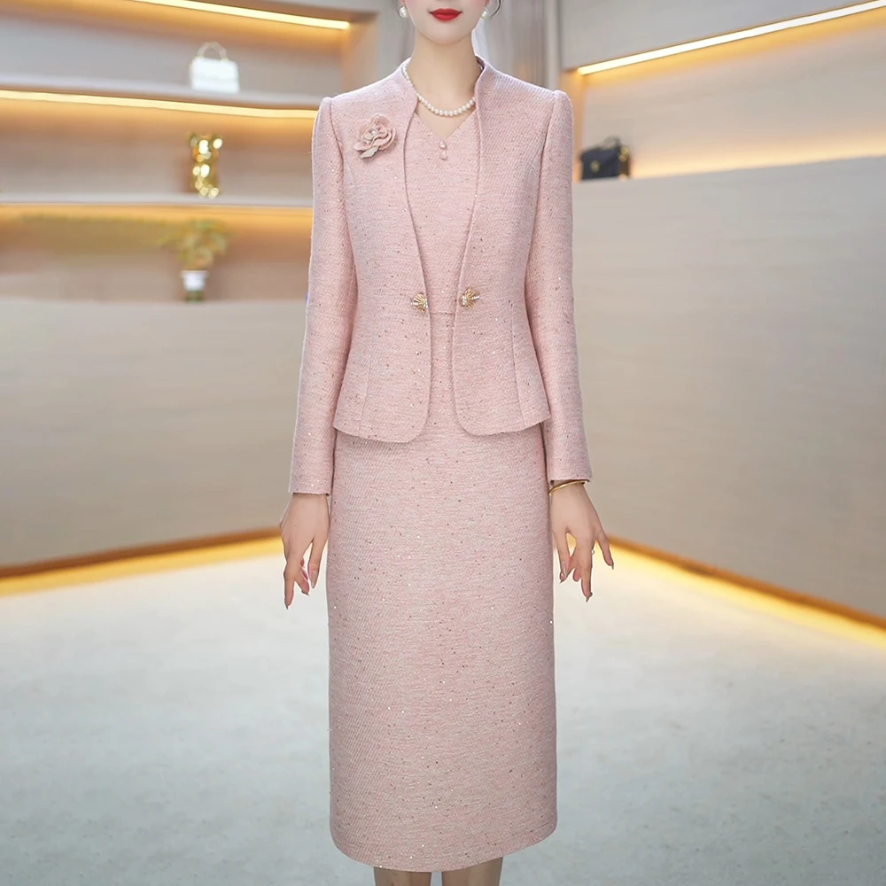 2025早春新款A2452气质遮肉显瘦大码连衣裙女修身女装连衣裙