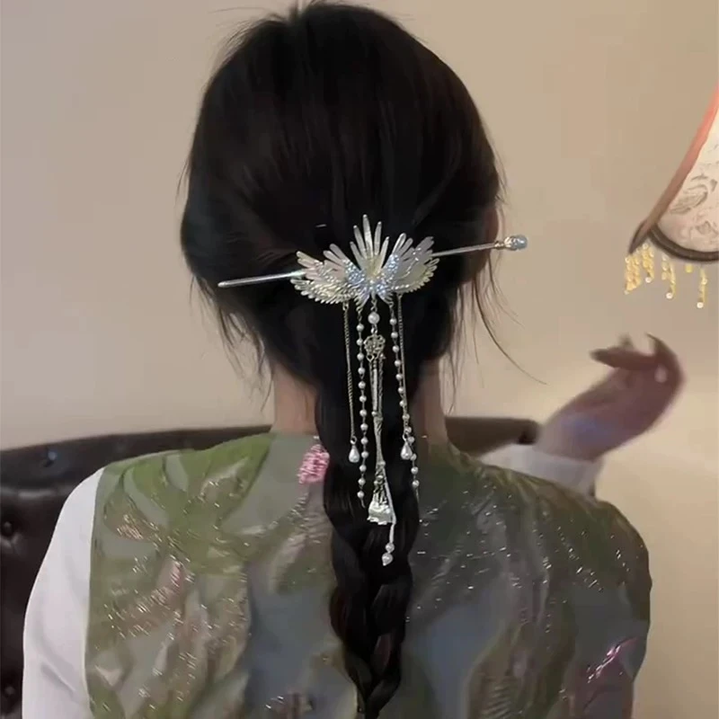 天使之翼后压，新中式仙气翅膀流苏超仙高级感国风旗袍后压（6598）