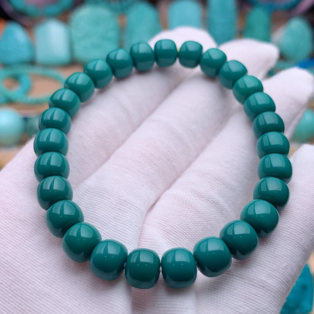 未镶嵌绿松石珠宝奇石8mm