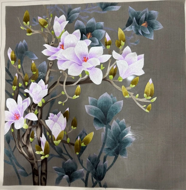 纯手工苏绣餐厅挂画