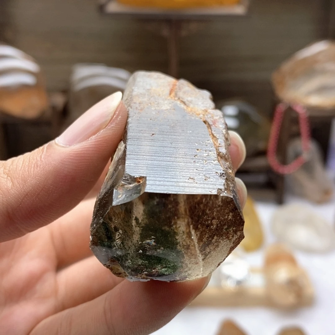 水晶珠宝半成品未镶嵌幽灵原石