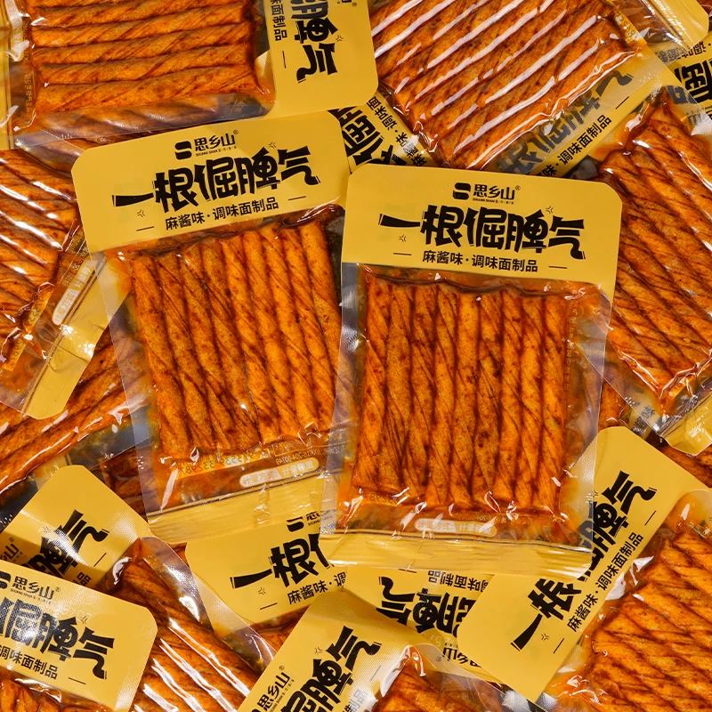 麻酱味素牛筋一根倔脾气辣条嚼劲十足童年回忆小时候味道40g/包