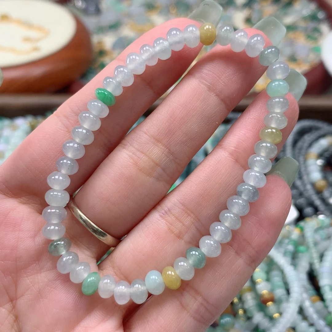 散珠翡翠鼓珠手串