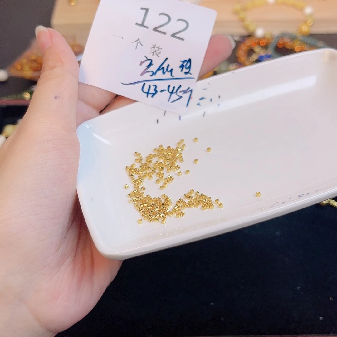 水晶珠宝半成品银S925镀金镶嵌122 。