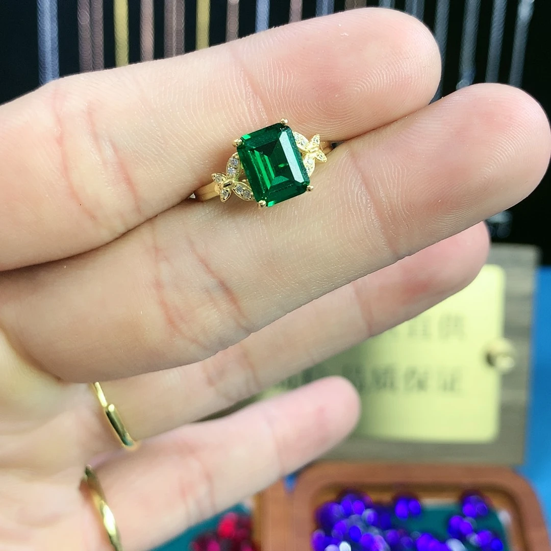 透辉石戒指银S925镶嵌