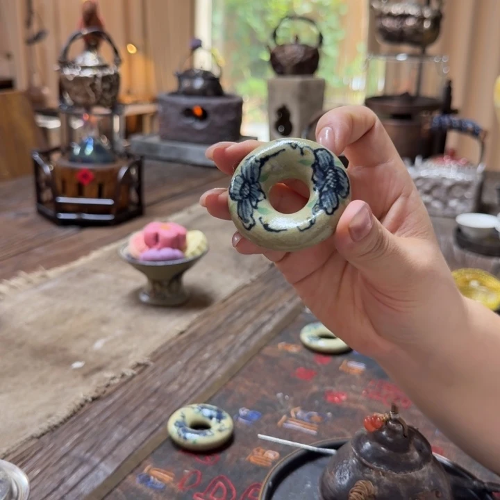 甜甜圈盖置茶具茶具