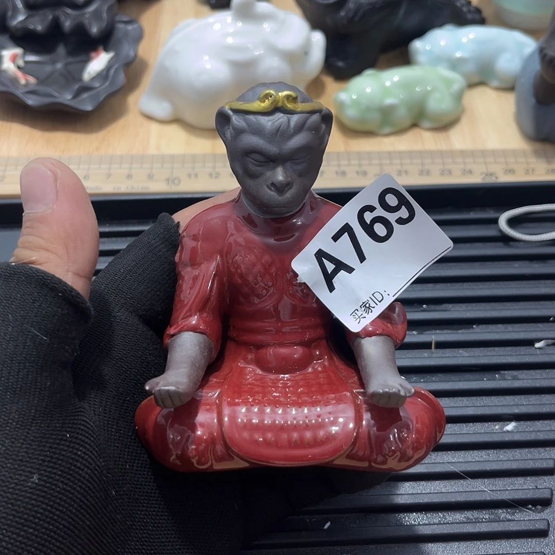 瓷片茶摆件工艺品摆件666