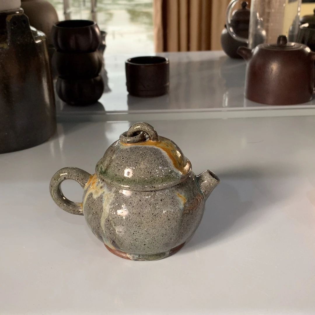 茶壶紫砂纯自然柴烧