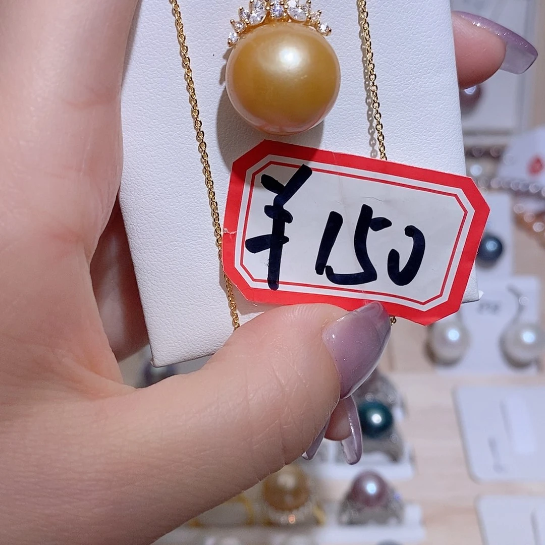 淡水珍珠银S925镶嵌吊坠(赠链)良****影s y