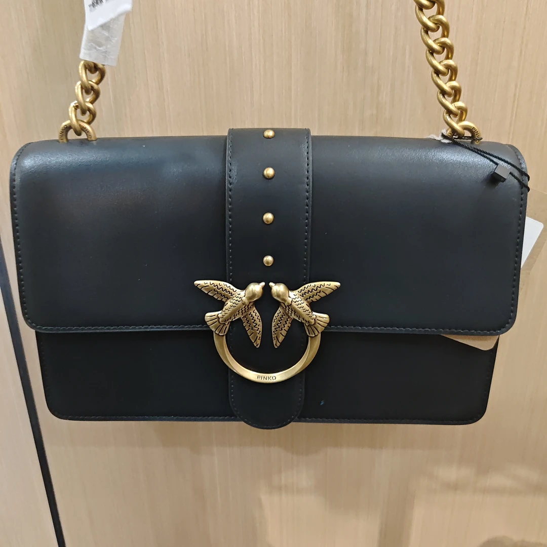 95新 PINKO Love Simply 经典燕子包单肩斜挎包EY07426-Z