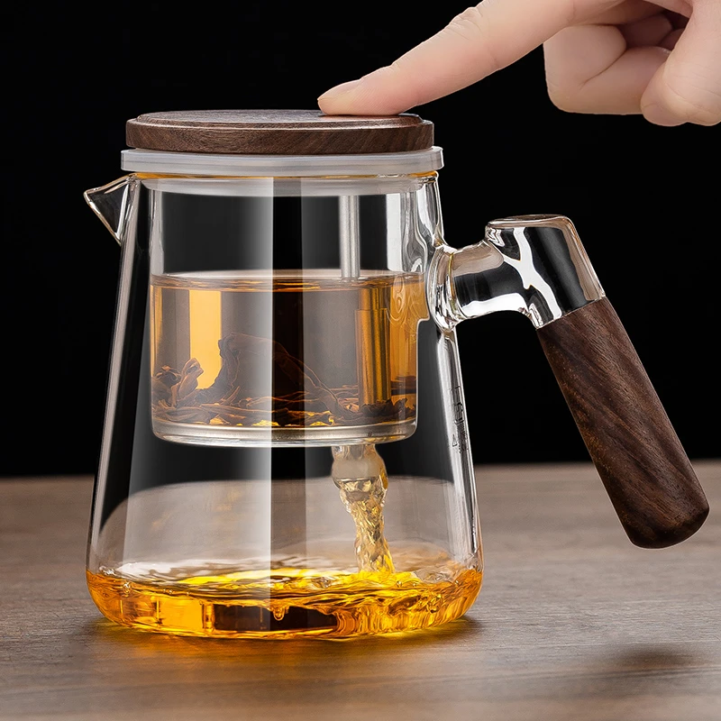 2024新款全玻璃内胆飘逸杯泡茶壶茶水分离加厚冲茶器办公室茶具