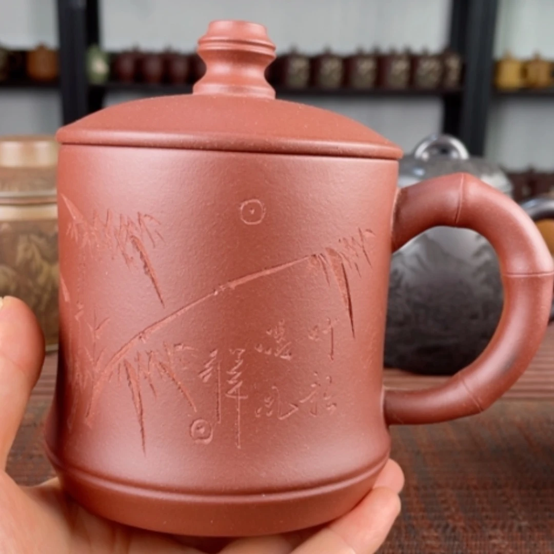 【闪购商品】茶杯紫砂宜兴原矿紫砂盖杯微瑕