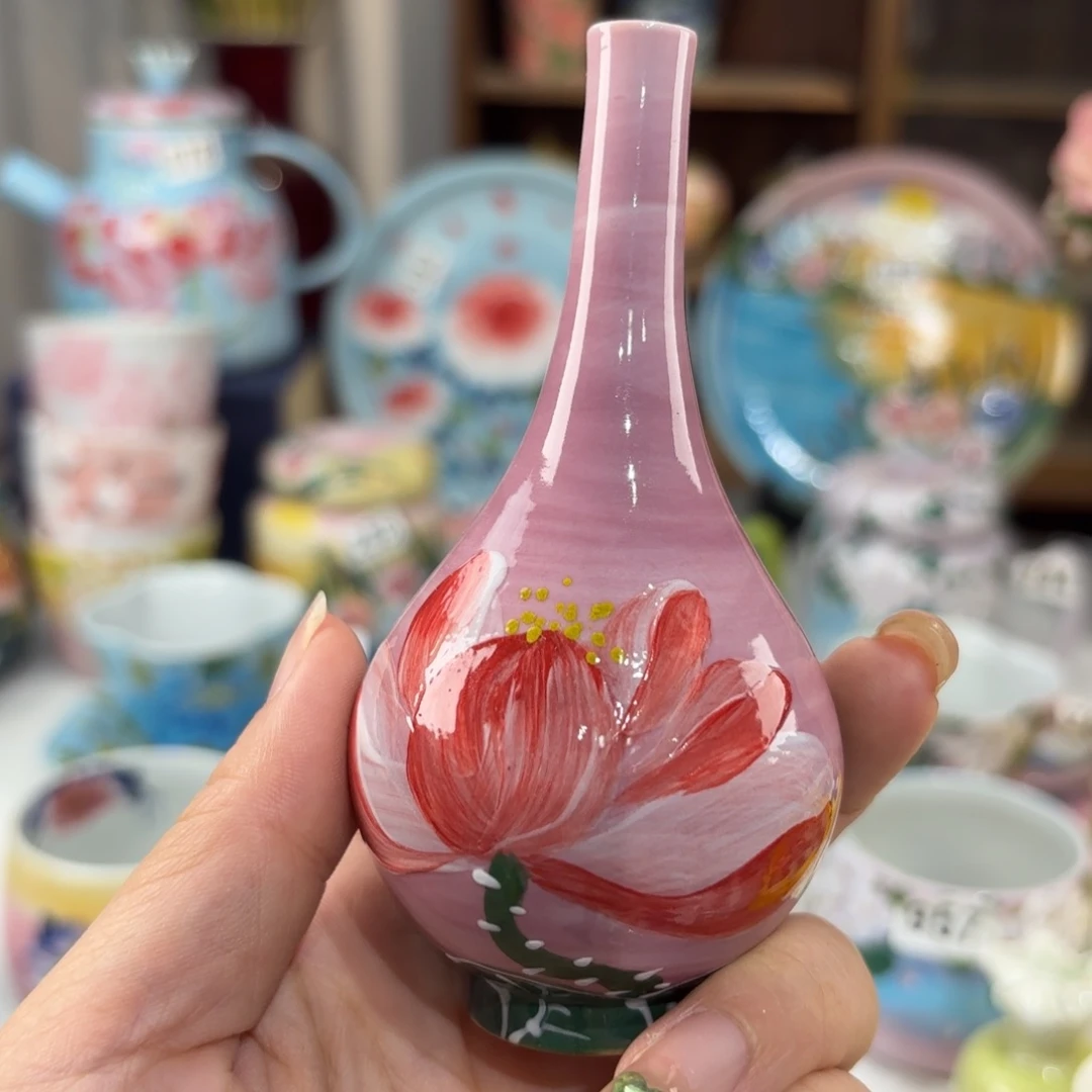 景德镇手绘高温釉下彩陶瓷茶具