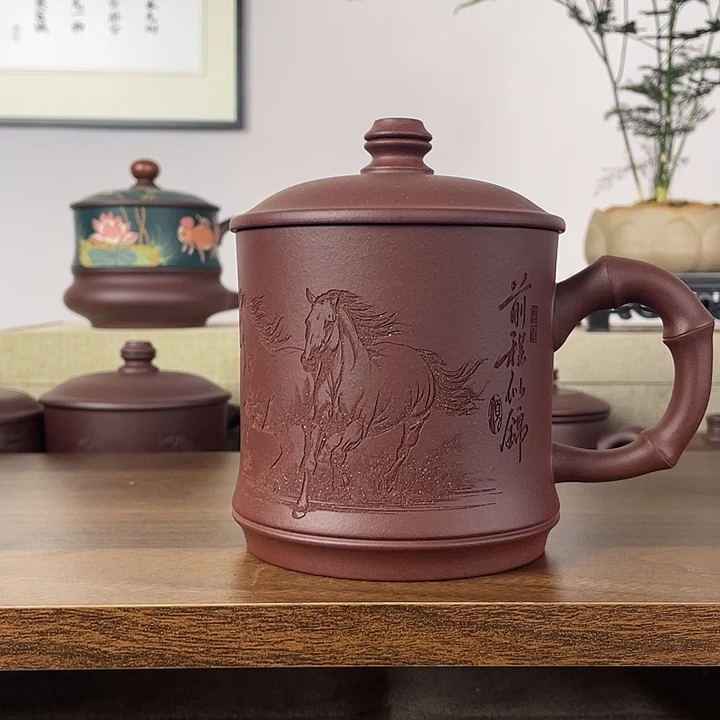 茶杯紫砂前程似锦500cc