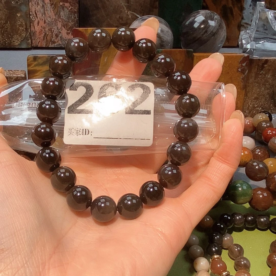 未镶嵌天然北票硅化玉手串10.9硅化玉