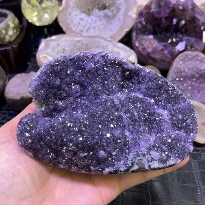 未镶嵌发饰水晶紫晶花盘