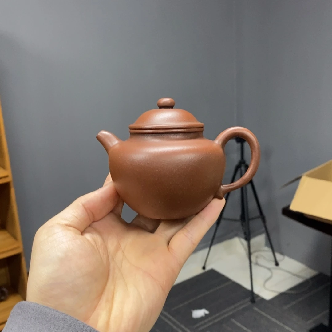 紫砂茶壶普紫170毫升莲子