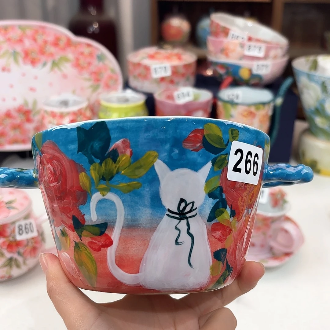 景德镇手绘高温釉下彩陶瓷茶具